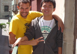 Students in the street of Guanajuato, Mexico